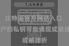 比特派官方网站入口 用户的私钥可能涌现或被挫折