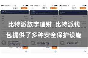 比特派数字理财  比特派钱包提供了多种安全保护设施